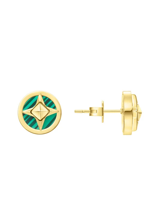 بوليس Lucky Star Earring for Women Gold Plating with Malachite