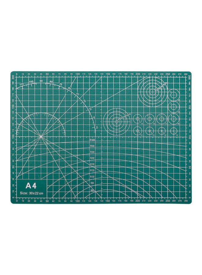 NIBEMINENT A4 Double-Sided Non-Slip PVC Self Healing Cutting Mat Green - Image 1