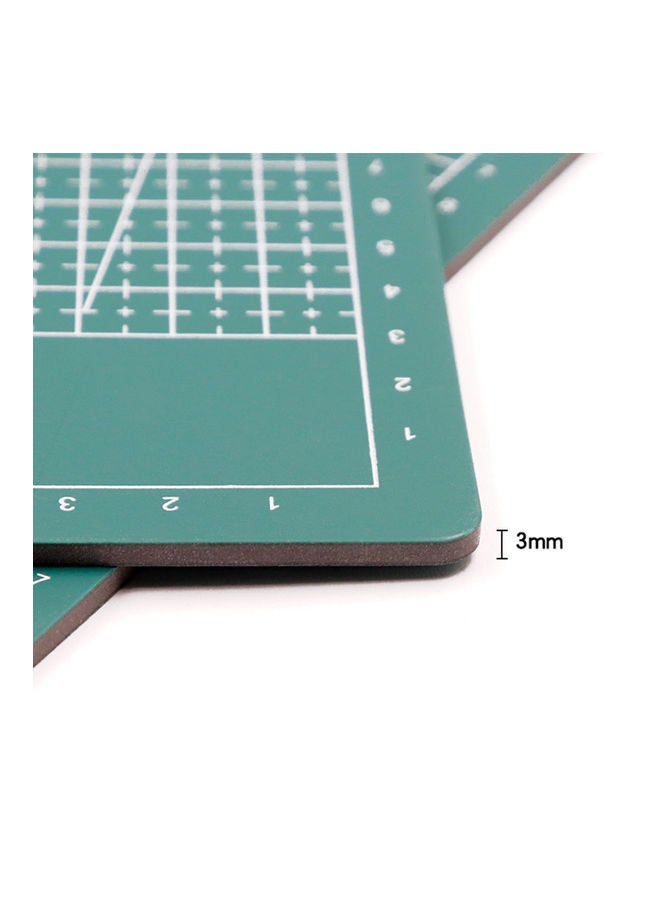 NIBEMINENT A4 Double-Sided Non-Slip PVC Self Healing Cutting Mat Green - Image 3