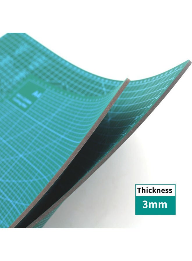 NIBEMINENT A4 Double-Sided Non-Slip PVC Self Healing Cutting Mat Green - Image 2