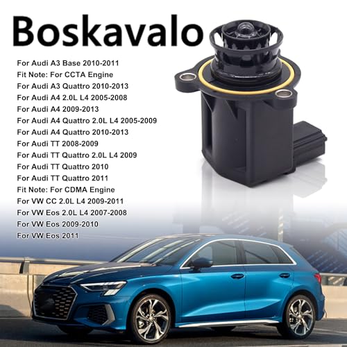 Boskavalo Turbocharger Diverter Bypass Valve Replacement for A3 A4 TT/SEAT LEON/CC EOS GTI JETTA PASSAT PASSAT CC TIGUAN OEM:06F145710B 06F145710C 06F145710G 06H145710D - Image 2