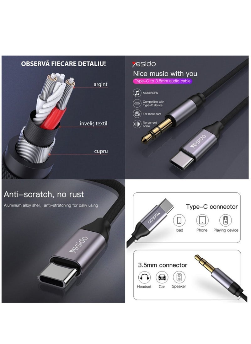 Type C to 3.5MM Audio Cable, Yesido YAU20