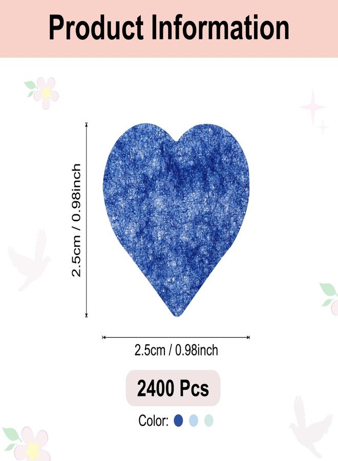 MECCANIXITY 2400 Pcs 1 Inch Hearts Paper Confetti Tissue Confetti Party Decoration for Balloon, Wedding, Valentine's Day Table Decorations, Blue - Image 2