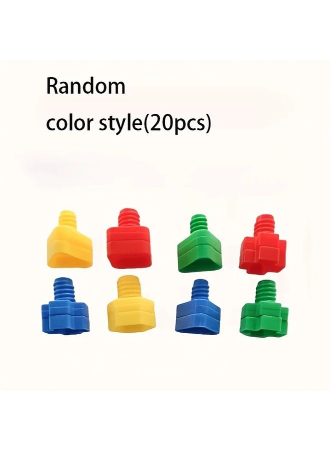 10 Set 20pcs Screw Blocks Educational Toys Nut Shaped Childrens Playthings - Image 1
