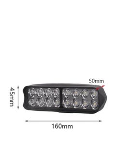 ماركة غير محددة مصباح ضباب LED 16 مصباح ضباب LED بإضاءة بيضاء 3 أطراف ثابتة ومهتزة، مناسب للسيارات والدراجات النارية والدراجات النارية والشاحنات على الطرق الوعرة - هيكل بلاستيكي  - Image 3