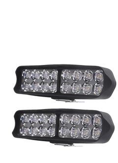 ماركة غير محددة مصباح ضباب LED 16 مصباح ضباب LED بإضاءة بيضاء 3 أطراف ثابتة ومهتزة، مناسب للسيارات والدراجات النارية والدراجات النارية والشاحنات على الطرق الوعرة - هيكل بلاستيكي  - Image 4