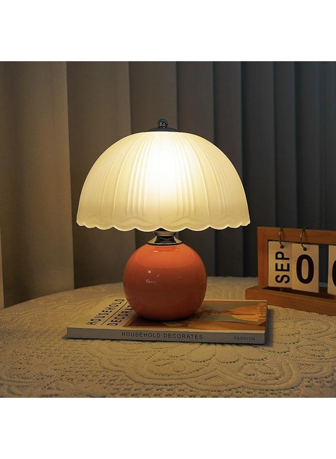 Bluejw Retro Table Lamp Bedroom Bedside Lamp Light Luxury High-end Sense Ceramic Medieval American Chinese Dimming Ambient Night Light - Image 5