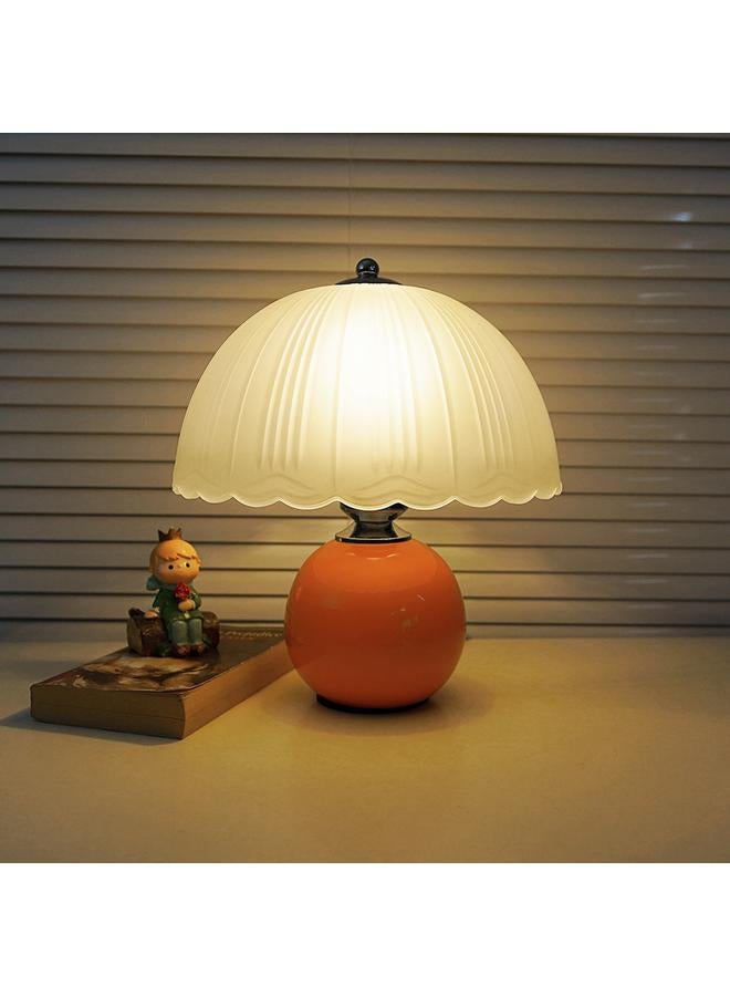 Bluejw Retro Table Lamp Bedroom Bedside Lamp Light Luxury High-end Sense Ceramic Medieval American Chinese Dimming Ambient Night Light - Image 3