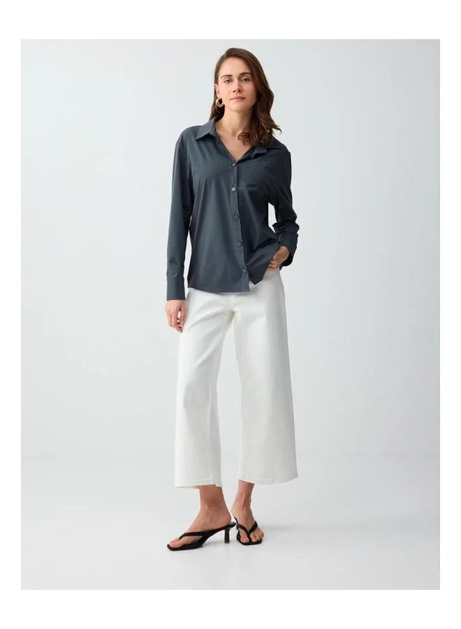 Jimmy Key Anthracite Comfortable Fit Long Sleeve Knit Shirt.