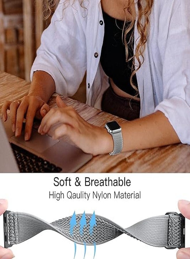Xininyia Compatible for Paybay P72 P125 Y7/ for Kriutefy P125 Smart Watch Bands, 22mm Stretch Breathable Elastic Nylon Bands Replacement Wristband Adjustable Straps (3-Pack) - Image 5