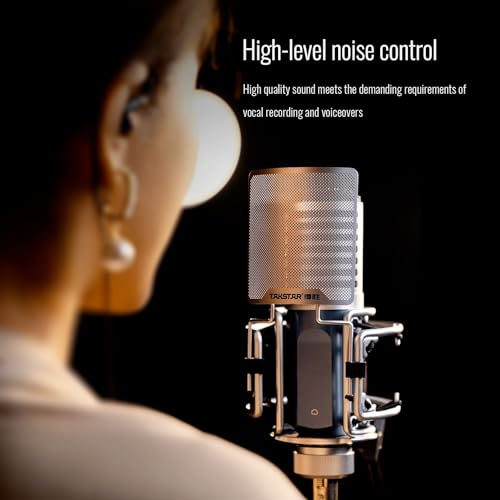 TAKSTAR XLR Cardioid Condenser Microphone, 34mm Large Diaphragm Professional Recording Microphone with Shock Mount Perfect for Studio/Podcasting/Live-Streaming/Vocal/Instrument Recording, SM-9 - Image 5