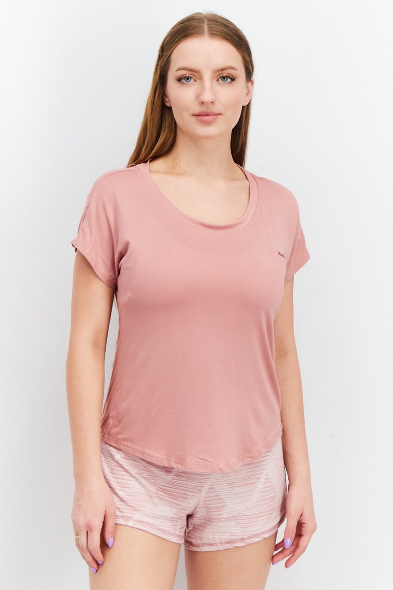 Avalanche Women 2 Pieces Printed Top And Bottom Pajama Set, Pink - Image 1