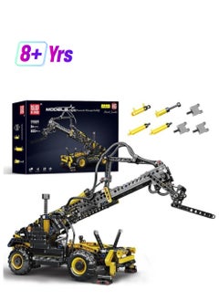 mould king 19009 Pneumatic Telescopic Forklift Building Blocks Kits,Educational MOC Engineering Forklift Building Set Construction Vehicles Model, Gift Toy for Kids Age 8+ /Adult Collections Enthusiasts  - Image 1