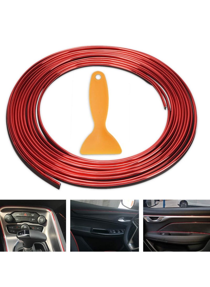 SYOSI Anti Dust Mats and Trim for Dodge Charger Accessories, 6 Pcs Cup Inserts 3 A/C Volume Radio Switch Ring 5 Meters Car Interior Moulding Strip Decal - Image 5