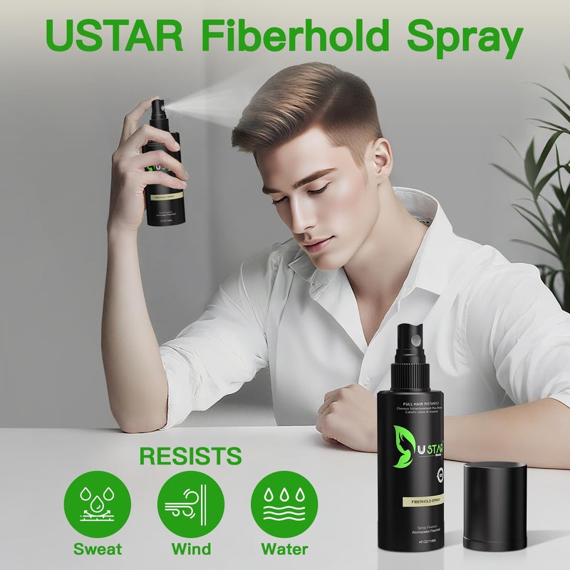 USTAR Hair Building Fiber Hold Spray 4oz - Image 2
