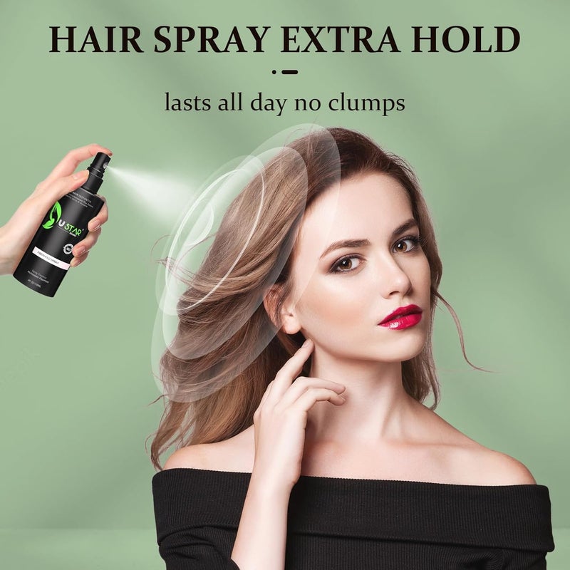 USTAR Hair Building Fiber Hold Spray 4oz - Image 3