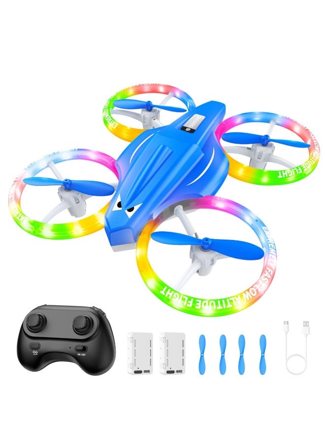 RC Remote Control Airplane, Remote Control Fighter With Cool Light, Remote Control Aircraft for Kids, 3D Flip,One-Click Take-off/Landing, Headless Mode, Mini Drone for Beginners, Indoor - Image 1