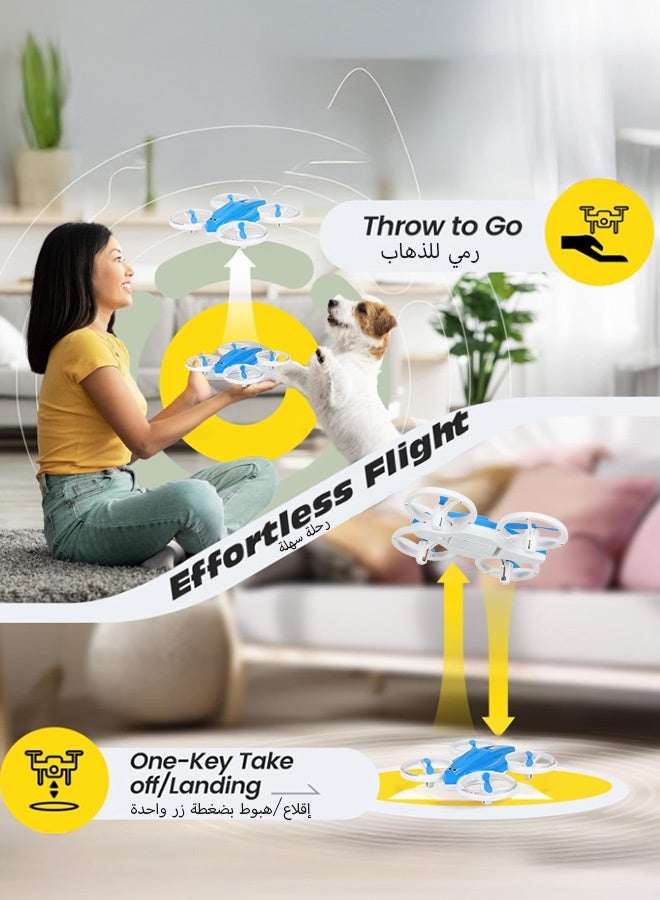 RC Remote Control Airplane, Remote Control Fighter With Cool Light, Remote Control Aircraft for Kids, 3D Flip,One-Click Take-off/Landing, Headless Mode, Mini Drone for Beginners, Indoor - Image 2