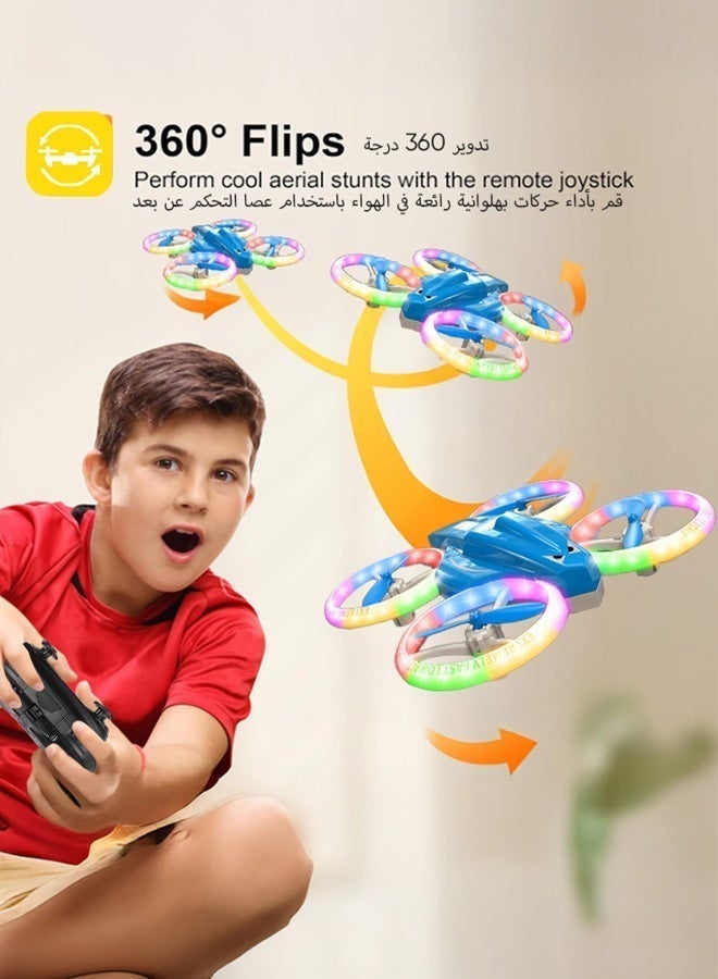 RC Remote Control Airplane, Remote Control Fighter With Cool Light, Remote Control Aircraft for Kids, 3D Flip,One-Click Take-off/Landing, Headless Mode, Mini Drone for Beginners, Indoor - Image 5