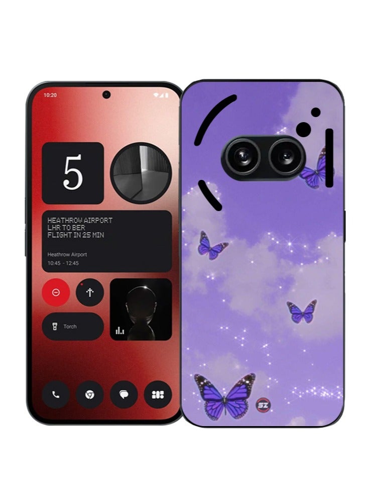 Service Zone Protective Mobile Back Cover Aesthetic Butterfly Purple For Nothing Phone 2A 5G - Image 1