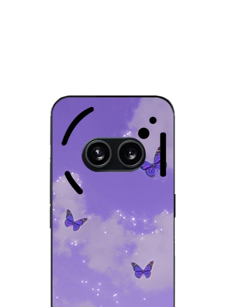 Service Zone Protective Mobile Back Cover Aesthetic Butterfly Purple For Nothing Phone 2A 5G - Image 2