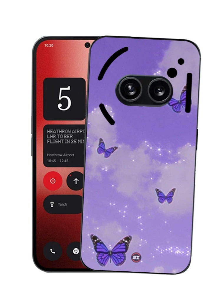 Service Zone Protective Mobile Back Cover Aesthetic Butterfly Purple For Nothing Phone 2A 5G - Image 3