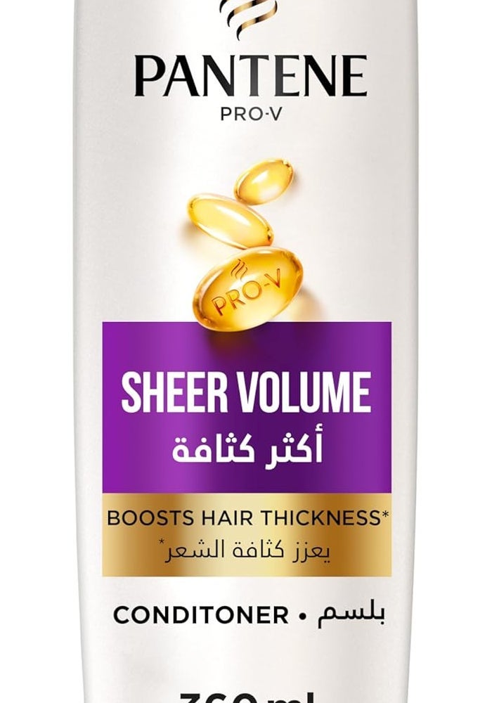 Pantene Pro-V Sheer Volume Conditioner for Flat and Fine Hair, 360 ml - Image 1