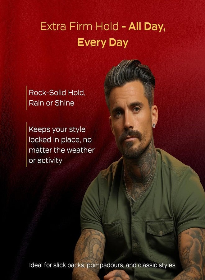 BROSH Far East Hard Pomade - Water Based Hair Styler with Extra Firm Hold & Medium Shiny Finish - Humidity Resistant Grooming Pomade for Men - 4 Oz - Image 2