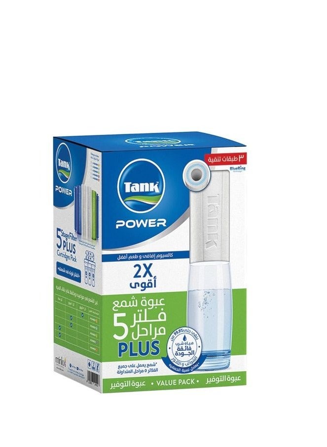 Tank Power Water Filter Candles - 5 Stages - 6 Cartridges