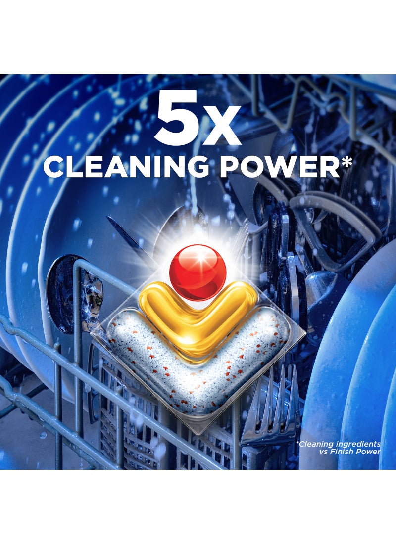 Finish Ultimate Plus Dishwasher Tablets, Lemon Scent, 3x More Cleaning Power, 60 Tabs - Image 3