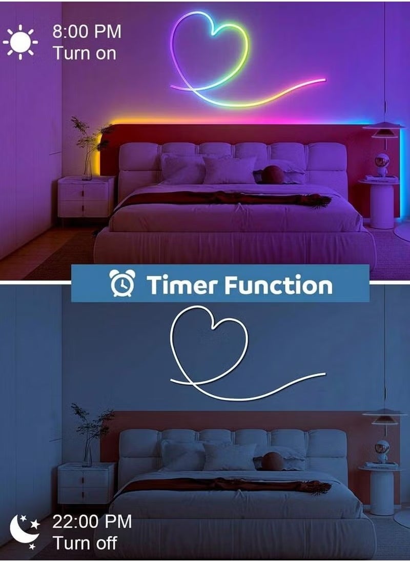 ELTRAZONE LED Neon RGB Magic Light 5M with Bluetooth Control – Flexible Color Changing LED Strip Light for Home, Bedroom, Party & Gaming Room | Smart App & Remote Sync | Waterproof & Energy Efficient - Image 3