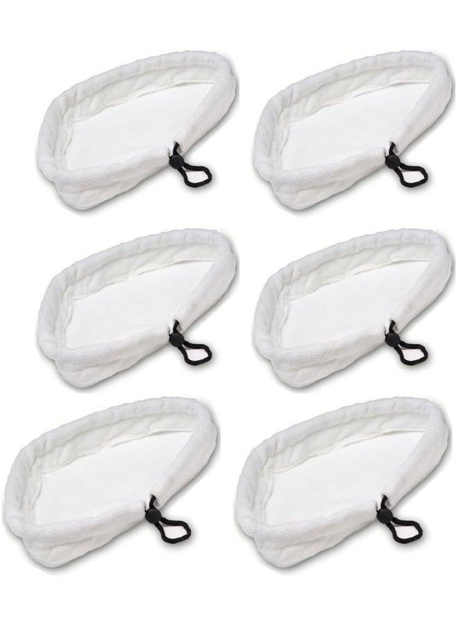 yongsheng 6pcs Home Clean Steam Mop Reusable Replacement Microfiber Cleaning Pads Washable Cloths Compatible for Steamboy H2O  - Image 1