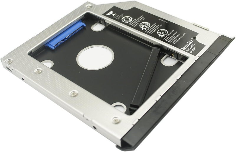 Nimitz 2nd HDD SSD Hard Drive Caddy Adapter Compatible with Dell E6430 E6530 E6420 E6520 E6320 E6330 Modular Bay with Ejector - Image 1