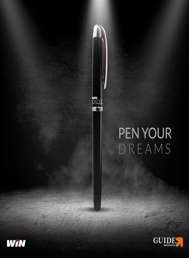 دبليو آي أن مجموعة أقلام حبر جاف من وين جايد | ٢٠ قلم حبر أسود و١٠ عبوات إعادة تعبئة | أقلام فاخرة بمشبك معدني أنيق | رأس حاد ٠٫٦ مم | قلم قابل لإعادة التعبئة، مثالي للطلاب والامتحانات | للاستخدام في المدارس والمكاتب والشركات - Image 5