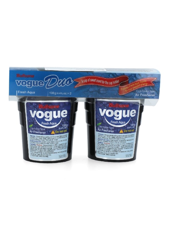 بولسون ACR-235-00009 فوج معطر جو للسيارة متوافق مع حامل الأكواب برائحة انتعاش البحر قطعتين 130 غرام - Image 1