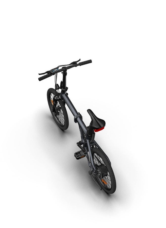 ADO - ADO Electric Bike Air 20Lite, Foldable Ebike with 350W Brushless Motor, High-Efficiency Carbon Belt, 36V/9.6Ah Removable Battery, 25-35 km/h, APP Control, 20" Tires, Aluminum Alloy Frame, Front Fork Suspension (Black Grey) - Image 1