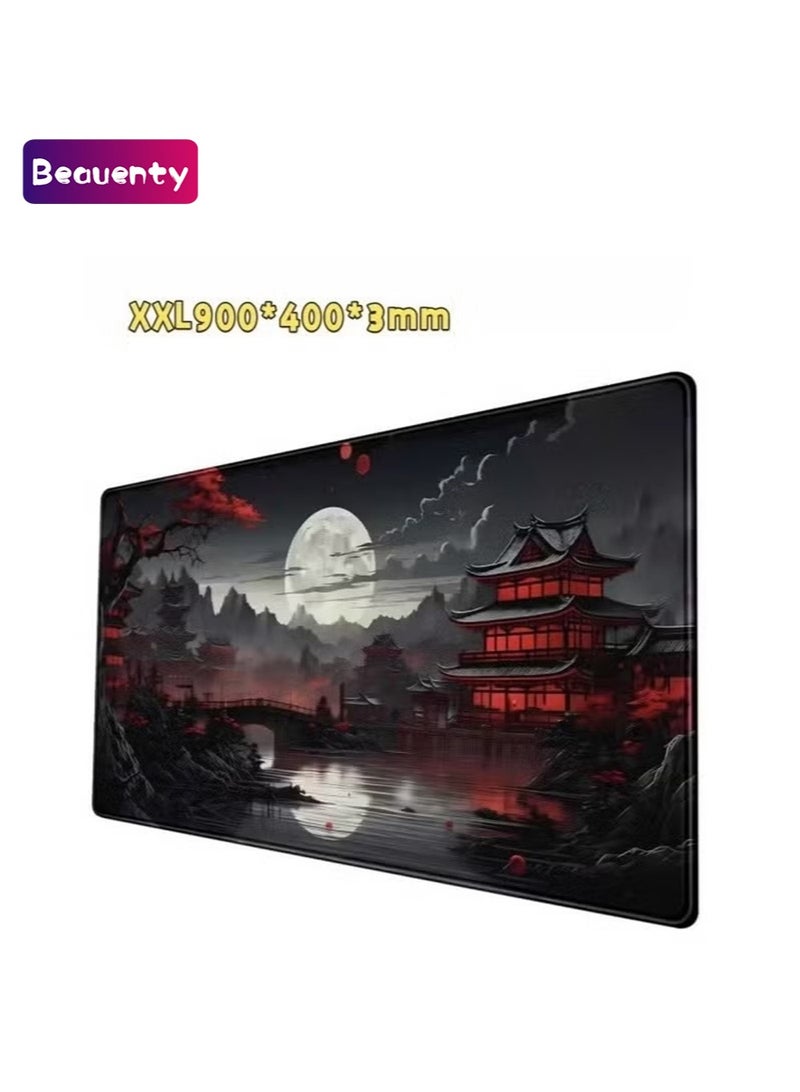 Beauenty Large full moon XXL mouse pad 900*400*3mm laptop game pad desk pad - Image 1