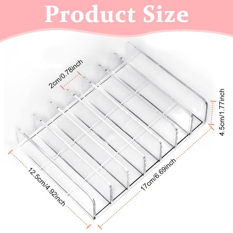 May Create Acrylic Eyeshadow Palette Makeup Organizer, 7-Cell Cosmetic Storage, Cosmetics Display Storage Holder For Cosmetic, Eye Shadow, Sunglasses And Wallets - Transparent - Image 2