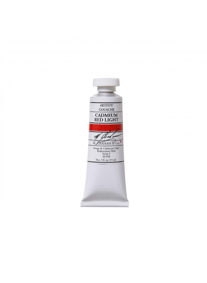 M. Graham & Co. M. Graham 1/2-Ounce Tube Gouache Paint, Cadmium Red Light