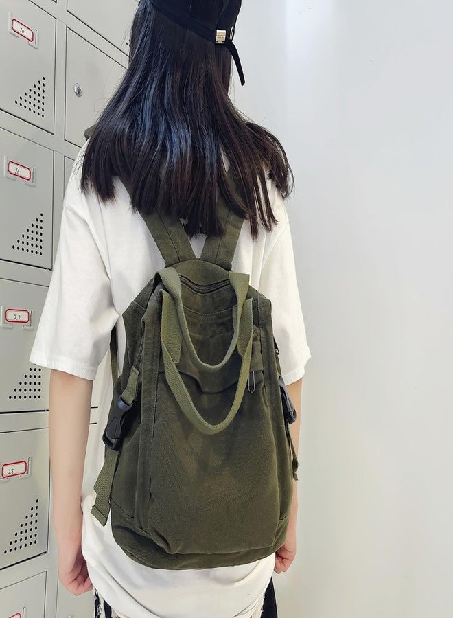 PRLINJSK Mini Canvas Backpack for Women Girls Cute Small Backpack Purse Aesthetic Backpack - Image 2