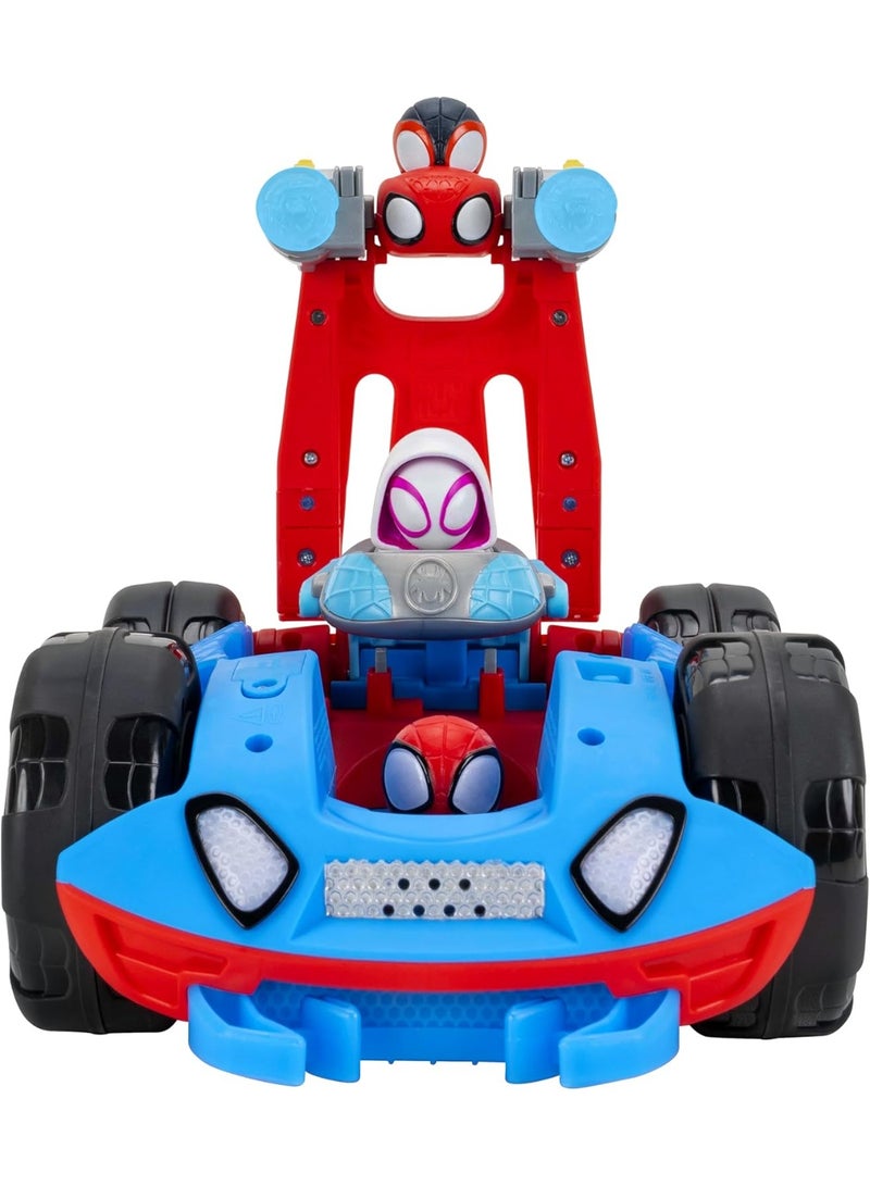 Disney Junior Spidey & Friends Deluxe Flip Cruiser Vehicle, Transforming Speeder to Caravan with Sounds, Kids Toy for Ages 3+ - Image 3