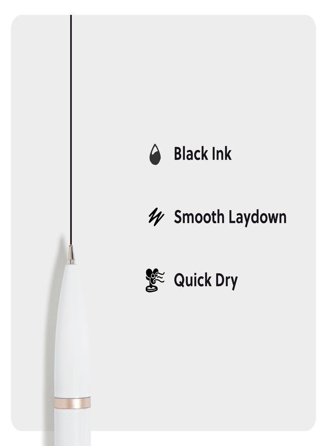 U Brands Monterey Ballpoint Pens, Set of 12, White and Rose Gold, Bold (1.0 mm) Point, Black Ink - Image 4