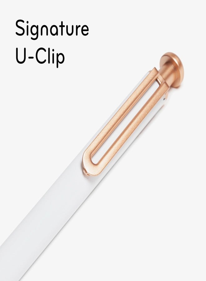 U Brands Monterey Ballpoint Pens, Set of 12, White and Rose Gold, Bold (1.0 mm) Point, Black Ink - Image 5