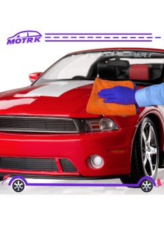 MOTRK Microfiber Towels for Cars Professional Premium MOTRK  , Dual-Sided Car Washing, Drying Towel from No Streaks 90 * 60 Scratches, or Water Spots, Quick Effortless Dry Car cleaning  - Image 3