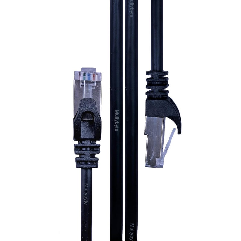 MULTYBYTE 3M CAT-6A 23 AWG Shielded foiled twisted pair (SFTP) Patch Cable | Ethernet Cable High Speed- 10 Gigabit per Second Speed- Compatible with Routers, Computers, Laptops, TV, CCTV - Image 2