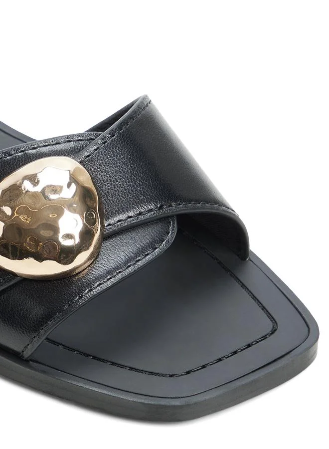 Aldo  Somer Ladies Black Flat Sandals for Women | Best Price UAE
