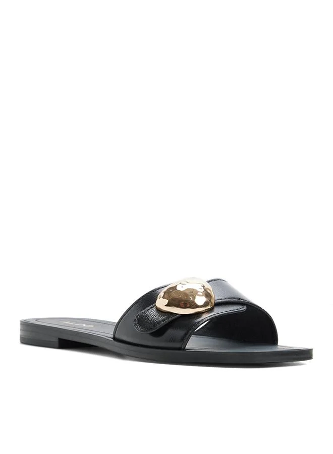Aldo  Somer Ladies Black Flat Sandals for Women | Best Price UAE