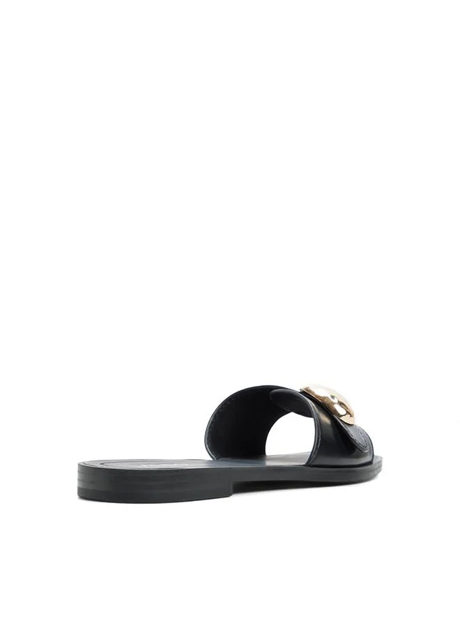 Aldo  Somer Ladies Black Flat Sandals for Women | Best Price UAE