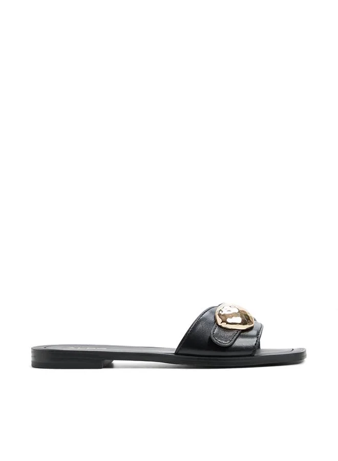 Somer Ladies Black Flat Sandals