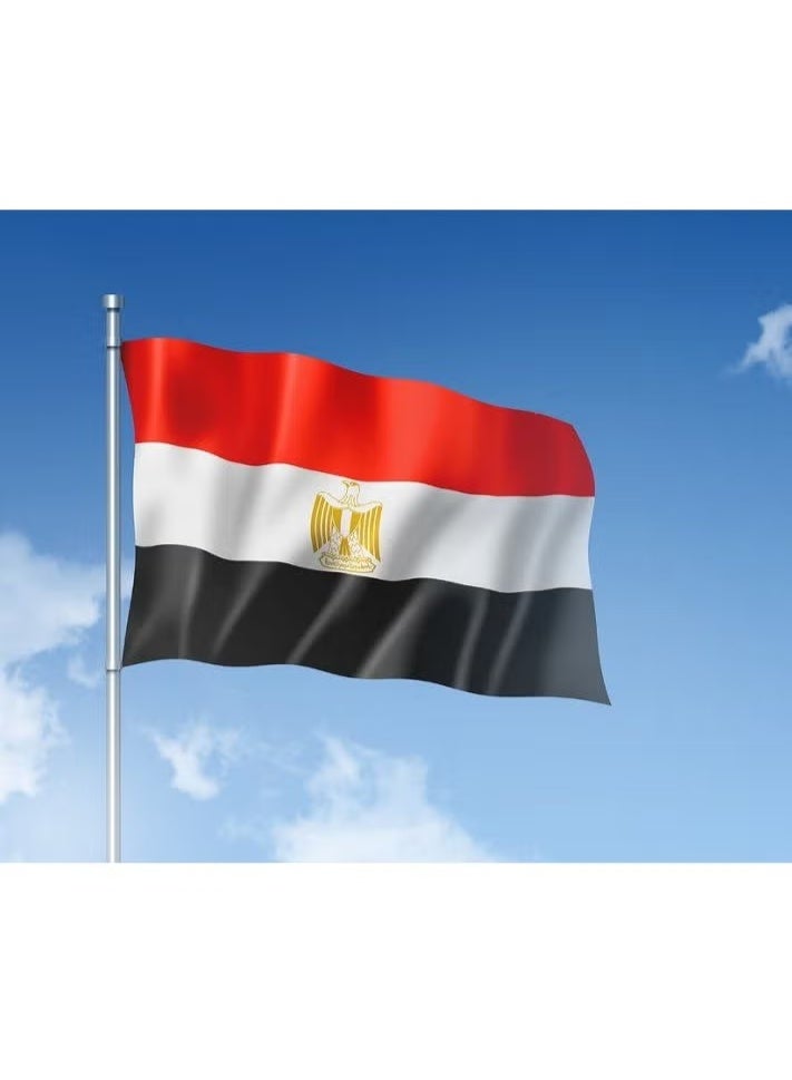 ARS Egypt Flag -Singla Side, Heavy-Duty 210D Satin, Egypt Flag for Outdoor/Indoor, Fade Resistant, Flag Day, And Home-Polyester, Sport Day, FIFA Cup-Size Available - Image 1